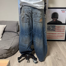 Load image into Gallery viewer, SAMPLE WIDE LEG RAVE DENIM MUD WASHED (33)
