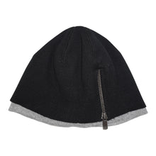 Load image into Gallery viewer, ZIPPER BEANIE (BLACK/GREY)
