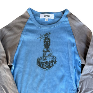 HOUSE 2FUL BABY L/S TEE (BLUE/DARK GREY)