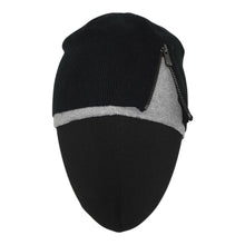 Load image into Gallery viewer, ZIPPER BEANIE (BLACK/GREY)
