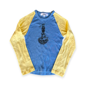 HOUSE 2FUL BABY L/S TEE (BLUE/YELLOW)