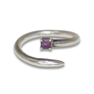 925 SILVER PHILLIPS RING (AMETHYST)
