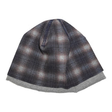 Load image into Gallery viewer, ZIPPER BEANIE (PLAID/GREY)

