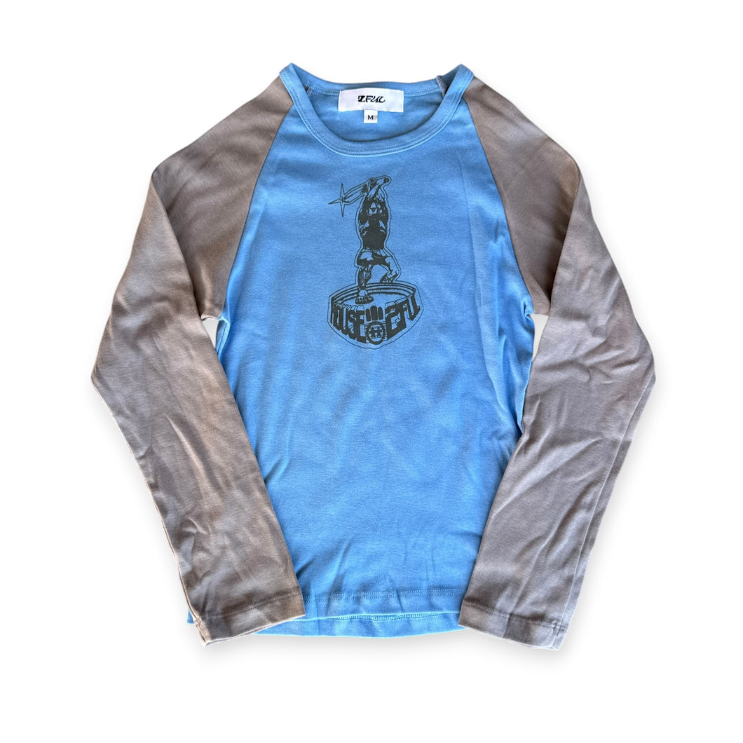 HOUSE 2FUL BABY L/S TEE (BLUE/DARK GREY)