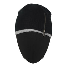 Load image into Gallery viewer, ZIPPER BEANIE (BLACK/GREY)
