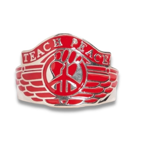 925 SILVER WINGS RING (RED)