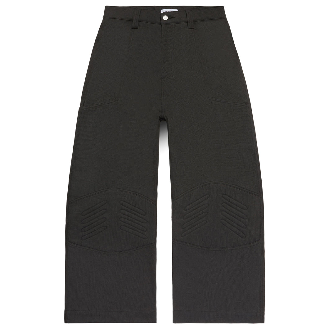 WIDE LEG PADDED PANTS (JET BLACK)