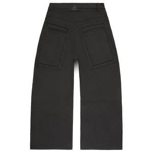 WIDE LEG PADDED PANTS (JET BLACK)