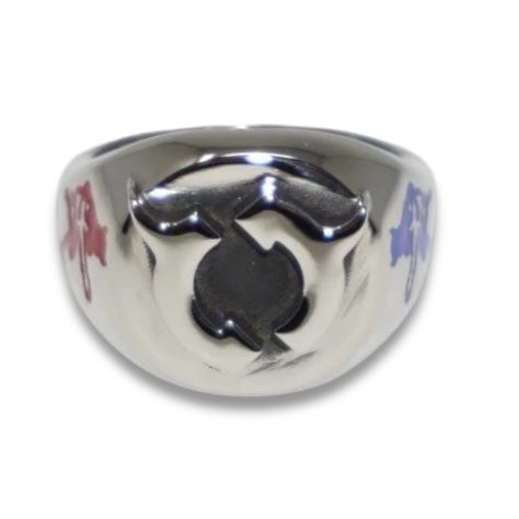 GEMINI RIGHTS SIGNET RING (ENAMEL)