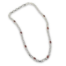 Load image into Gallery viewer, 925 SILVER GARNET NECKLACE
