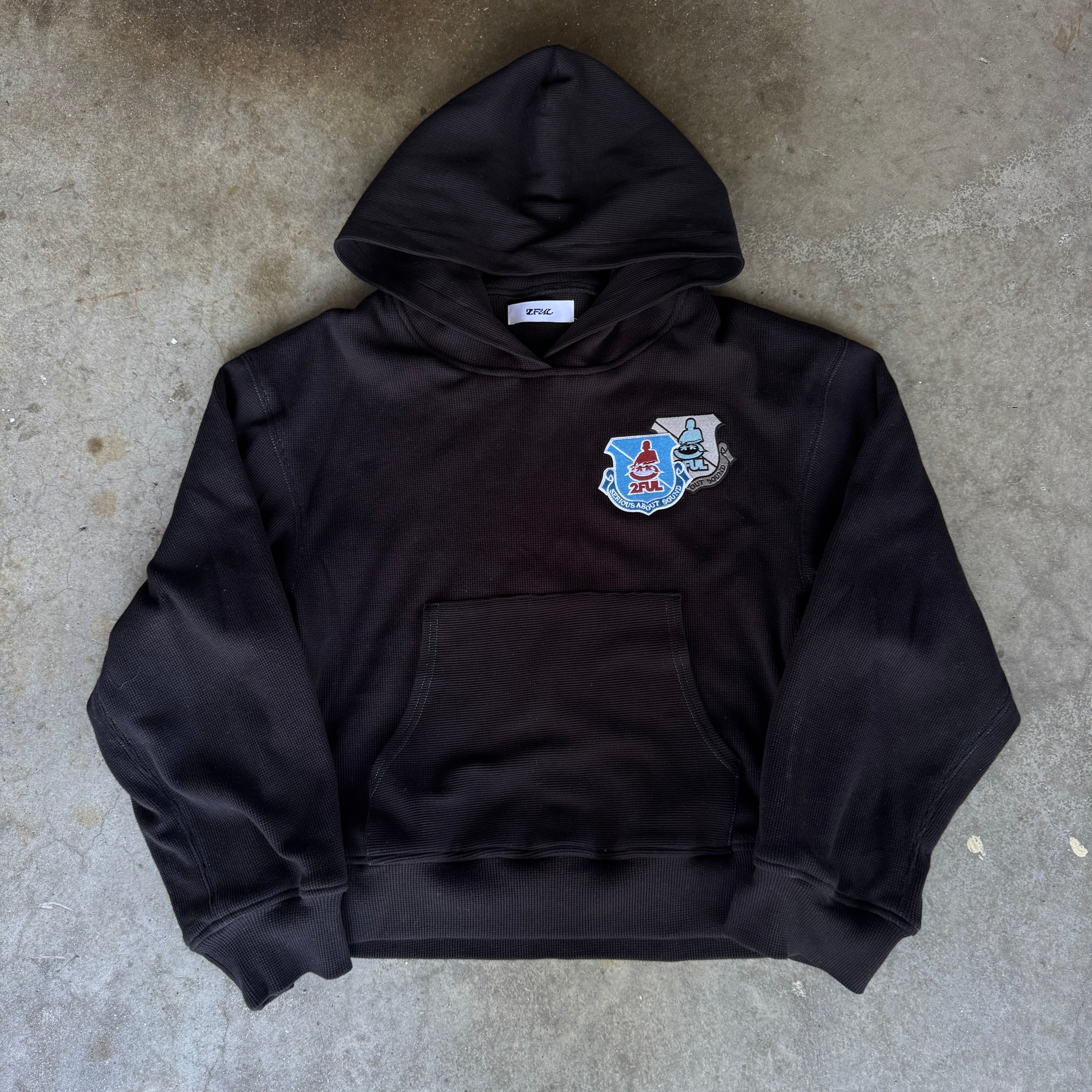 ★OY★WAFFLE HOODIE L/S TOP - BLACK★正規品/韓国直送料込 Mocean Waffle Zip Hoodie Black – moceanskate