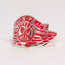 Load image into Gallery viewer, 925 SILVER WINGS RING (RED)
