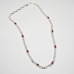 925 SILVER GARNET NECKLACE