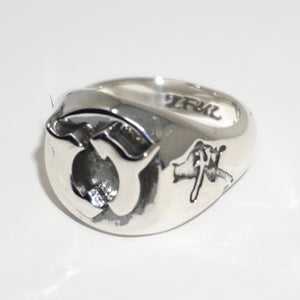 925 SILVER GEMINI RIGHTS SIGNET RING