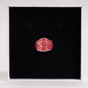 925 SILVER WINGS RING (RED)