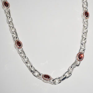 925 SILVER GARNET NECKLACE