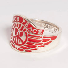 Load image into Gallery viewer, 925 SILVER WINGS RING (RED)
