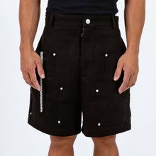 Load image into Gallery viewer, DOUBLE THIGH SHORTS 5&quot; (BLACK)
