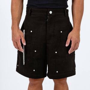 DOUBLE THIGH SHORTS 5" (BLACK)