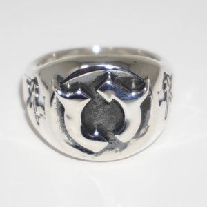 925 SILVER GEMINI RIGHTS SIGNET RING